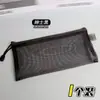 Estojo, Bolsa de Papelaria em Malha Transparente, Estojo para Lápis, Estojo Específico para Provas, Bolsa Simples de Armazenamento tipo Caixa de Papelaria para Alunos do Ensino Fundamental