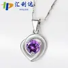 Rápido mano TikTok en línea Rojo Vivo suministro collar de plata ocho corazones y ocho flechas alta imitación color D moissanita Trébol colgante femenino