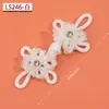 Botões Cheongsam, Botões de Libélula, Botões de Disco de Cristal Pérola Bordados à Mão, Vestido Chinoiserie Saia com Rosto de Cavalo, Botões Decorados à Mão