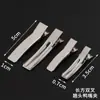 Pinza para el Cabello de Acero Inoxidable 304 de Doble Diente Tipo Pico de Pato Serie de Accesorios para el Cabello de Acero Inoxidable Pinza Base Cuadrada de un Solo Diente para Manualidades