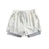 Short Esportivo Dois em Um Feito de Tecido Perfurado com Camada Interna de Tecido Elástico Cool-Touch UPF50+ 11409