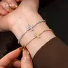 Pulseira Minimalista Estilo Francês com Cruz de Zircônia de Puxar, Brincos de Luxo Leve de Alta Qualidade, Joias de Mão Personalizadas da Moda e Exquisite para Mulheres