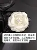 Acessório de Moda de Seda de Alta Qualidade 8cm Flor de Camélia Ultra-Resistente com Broche e Presilha Dupla Utilização