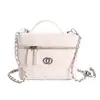 Bolso Caja Pequeño de Lujo Nuevo Chanel Primavera y Otoño para Mujer con Asa, Bolso Cuadrado Pequeño Acolchado con Cadena, Bolso Cruzado Simple Versátil