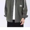 Camisa Workwear Retrô Transfronteiriça 2026 Nova Coleção Primavera e Outono Jaqueta Americana Atacado Masculina Roupa Externa Solta Top