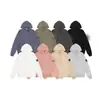 Sudadera con capucha de punto grueso con forro polar, manga larga, estilo europeo y americano, para cruzar fronteras, color liso, con insignia, para hombres y mujeres, isla de amantes