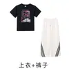 Ropa Moderna Infantil de Street Dance Estilo Hip-Hop Conjunto de Ropa de Performance para Niño de Calle Camiseta de Manga Corta Hip-Hop Infantil Conjunto de Marca Moderna
