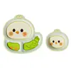 Hill original vajilla infantil regalo dibujos animados lindo estilo ins jardín de infantes plato para suplementos alimenticios de bebé plato con compartimentos