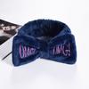 Diadema para Lavado Facial de Venta Caliente, Paquete de Cabello para Mujeres, Diadema de Felpa Linda de Invierno con Lazo, Diadema de Confinamiento, Transfronterizo Europeo y Americano