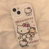 Funda para Teléfono Apple 14 Gato Kitty iPhone13/12/11 Funda Protectora 15 para Mujer Todo Incluido 15Pro Resistente a Caídas