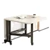 Mesa de comedor plegable engrosada, escritorio rectangular para espacios pequeños, no requiere instalación, móvil, multifuncional, mesa de comedor simple con ruedas