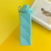 Taza de Agua Plegable de Silicona Lista para Exportación, Taza Portátil para Viajes al Aire Libre, Botella de Agua Plegable de Silicona de Grado Alimenticio, Gran Capacidad