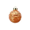 Enfeites de Bola de Natal Brilhantes Coloridos com Lantejoulas e Padrão de Caracol Branco Deslumbrante Decorações de Árvore de Natal