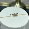 Transmisión en Vivo de Fábrica Dropshipping Collar de Casco de Caballo Fred Oro Rosa Completo Diamante Pulsera de Casco de Caballo Forma de 8 Oro V Versión Alta