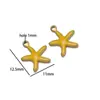 Pingente Estrela do Mar Dourado Dupla Face de Aço Inoxidável Fofo Para DIY Colar Pulseira Acessórios de Vestuário Joias