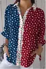 Camisa Feminina Europeia e Americana Moda Manga Três Quartos Impressão Digital 3D Venda Quente Fornecedor de Fábrica Moda Casual Multicor