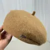 Boina Infantil Outono e Inverno Estilo Japonês Mostra Rosto Pequenas Pinturas Chapéu Tendência 2024 Novo Coelho Pelo Grande Chapéu de Boina de Tricô