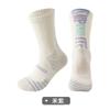 Calcetines de baloncesto profesionales con degradado de letras, calcetines de élite neutros y prácticos, calcetines altos con parte inferior de toalla, calcetines de moda estadounidenses