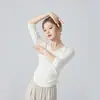 Traje de Baile Top para Mujer Cuello en V Aspecto Delgado Traje de Baile Clásico Danza Moderna Estilo Nacional Nuevo Ropa Traje de Práctica de Baile para Adultos