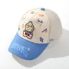 Boné de Baseball de Malha Infantil Primavera e Verão Desenho Animado Iluminado Proteção Solar Boné com Aba para Bebê Menina Chapéu para Menino com Proteção Solar para Uso Externo
