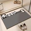 Cojín de Dibujos Animados Tapete de Piso Baño Baño Tierra de Diatomeas de Secado Rápido Tapete Absorbente Entrada de Puerta Tapete Antideslizante para Pies Baño