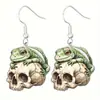 Aretes de Halloween Lindo Dibujo Animado Perro Fantasma Rana Gato Mariposa Esqueleto y Hongo Aretes Acrílicos