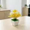 Mini 7 Grama Peônia Transfronteiriça Nº 1248 Vaso Quadrado Bonsai Escritório Casa Mesa Desktop Flor Artificial Planta em Vaso Pequeno Ornamento