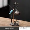 Venta al por mayor del fabricante Quemador de incienso pequeño de aleación Estilo Zen Retro Quemador de incienso pequeño Boshan Quemador de incienso de plato de Dragón y Fénix para el hogar Adornos para ceremonia de incienso