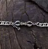 Pulsera de Cadena Trenzada Vajra Pestle de Plata de Ley S925 Retro Vieja Simple Moda Versátil Estilo Étnico Pulsera para Hombre