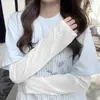 Mangas de Seda de Hielo Protección Solar para Mujer Verano Conducir Ciclismo Anti-UV Extendido Mangas de Hielo Delgadas Transpirables Protección para Brazos
