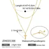 Jieding Anillo Transfronterizo Accesorios de Collar de Acero de Titanio para Mujeres Pulsera de Acero Inoxidable que No Se Desvanece Joyería de Lujo Ligero de Gama Alta 18K