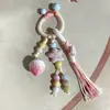 Colgante Original de Bolso de Cerámica Hecho a Mano de Yuan Xiaohong, Adorno de Borla Tejida con Cuerda de Jingdezhen, Accesorio de Bolso Artístico de Nicho