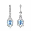Pendientes de Borla de Piedra de Cristal Natural Pendientes de Plata de Ley S925 para Mujer Nicho Granate Amatista Lujo Accesible Accesorios para Ropa de Trabajo