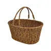 Cesta de Compras Tejida de Mano, Cesta de Almacenamiento, Cesta de Flores de Mano, Cesta de Picnic al Aire Libre, Cesta de Frutas, Dropshipping Transfronterizo