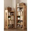 Estantería de Madera Maciza de Pie Integrada Montada en Pared Estanterías de Almacenamiento de Múltiples Niveles Simple Multifuncional para Niños Estudiantes Hogar Librería