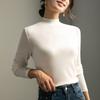 Estilo Celebridade Top Térmico de Lã Merino para Outono para Mulheres, Camada de Base Quente