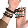 Nuevo Pulsera de Cuentas Retro Estilo Chino con Diseño Multicapa, Tejido de Piedra Natural, Pulsera Estilo Bohemio Exótico