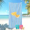 Toalla de Playa Azul Minimalista Artística Más Vendida en Amazon Transfronterizo Toalla de Baño con Estampado Creativo de Bikini