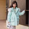 Chaqueta de plumas para niños Niñas Longitud media 2023 Nuevo Estilo K Niñas Plumón de pato blanco Estilo Bebé Chaqueta Engrosada Moderna