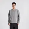 También Parada Otoño 2026 Sudadera con Capucha de Punto para Hombre Falso Dos Piezas Costilla Vertical Holgada Suéter de Lana 450g Sudadera con Capucha