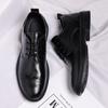 Envío Gratis Verano Nuevo Zapatos de Cuero para Hombre Zapatos Casuales de Gama Alta Estilo Brogue Juvenil Derby Moderno Zapatos para Hombre de Cuero Suave que Aumentan la Altura