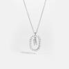 Colgante Explosivo Español DP Joyería de Lujo Ligero Plata 925 Collar de Letras Platino Chapado Zirconio Cadena Clavícula Regalo para Mujeres