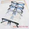 Gafas de Montura Grande de Precisión Estilo Chanel, Ultra-Ligeras de Tr90, Bloqueo de Luz Azul, Unisex, Adecuadas para Caras Grandes, Gafas de Aspecto Natural para Caras Grandes