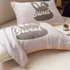Toalla de Almohada de Gasa de Algodón Puro de Cuatro Capas Clase A, un Par de Toallas de Almohada de Dibujos Animados, Anti-Aceite, Nuevos Estilos de Protectores de Almohada para Todas las Estaciones
