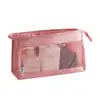 Bolsa de tocador de malla de gran capacidad para viaje para mujer, bandolera, bolsa de mano para cosméticos, almacenamiento con gancho personalizado