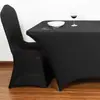 Mantel Elástico de Spandex Cubierta para Mesa Plegable Rectangular Neutro Mantel Ajustado Protector Proveedor de Bodas Exposiciones Soporte