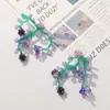 Estilo vacacional de verano color flor borla lirio orquídea diy hecho a mano fresco tocado accesorios para el cabello pendientes material venta al por mayor