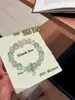 Arroyo de Primavera Hielo de DuraznoFluorita Verde Natural Original Cuarzo Rosa Verano Hielo Transparente Pulsera Cristalina Lisa Fresca Natural