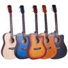 Instrumento Todo en Uno Madera de Tilo Guitarra de Práctica Guitarra Color Madera Natural Guitarra Folclórica 41 pulgadas para Principiantes y Novatos