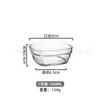Bol grande de vidrio para el hogar, bol de cocina para verduras, bol para sopa, plato para snacks, bol cuadrado grueso para postres, plato para frutas de uso común en restaurantes